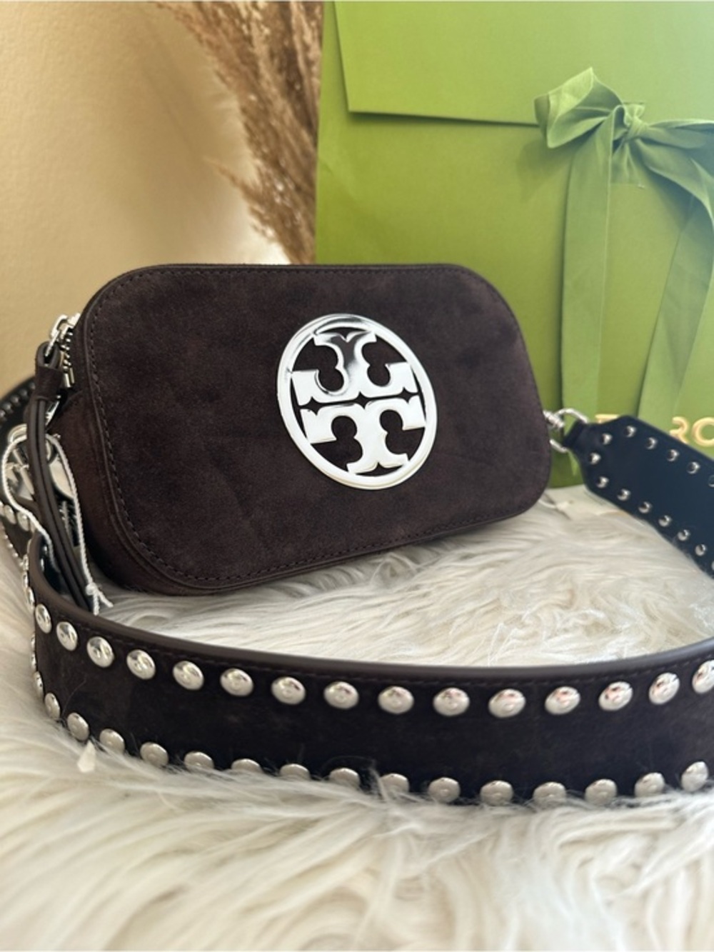 Tory Burch MINI MILLER SUEDE CROSSBODY BAG